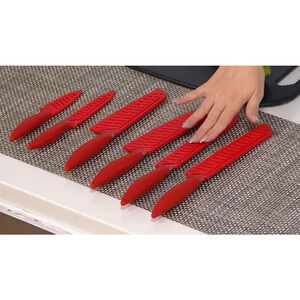 NEW Chefologist 6 PC Diamond Air non-stick cutlery set with shealths